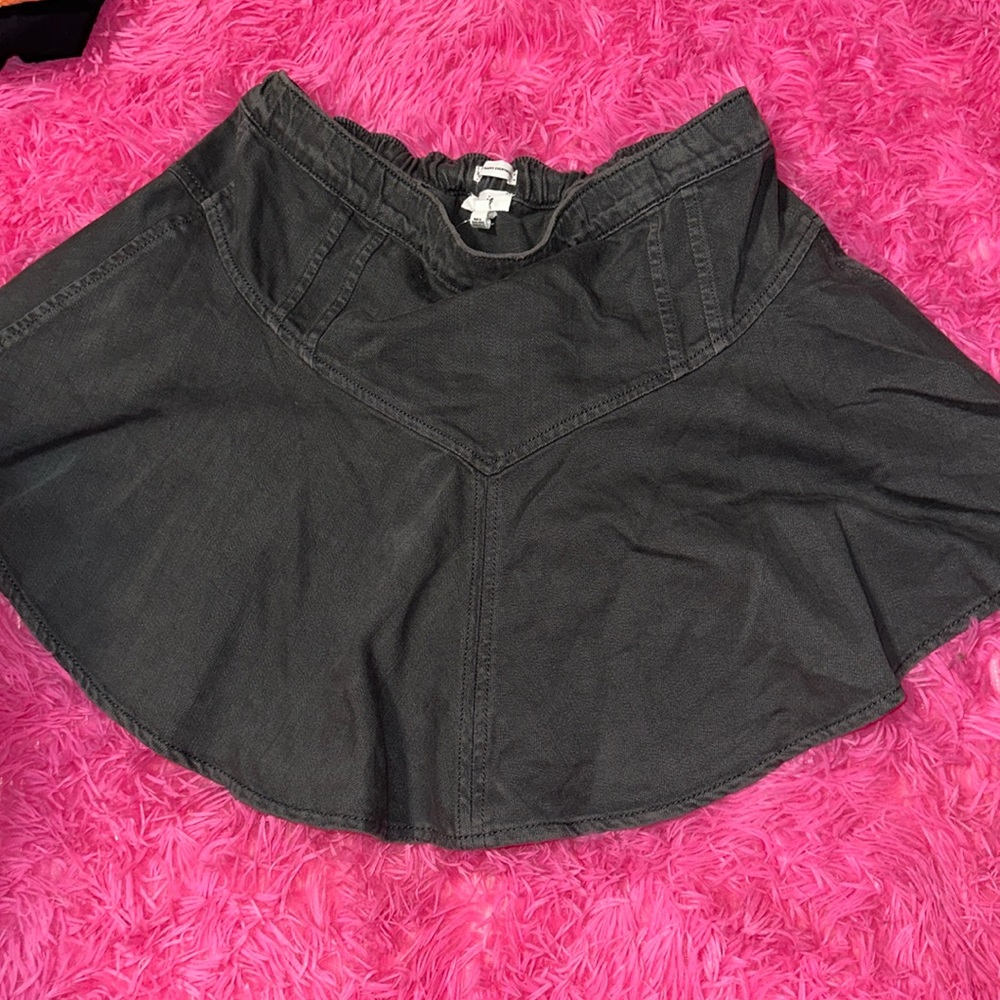 Aerie Women's Black and Grey Skirt